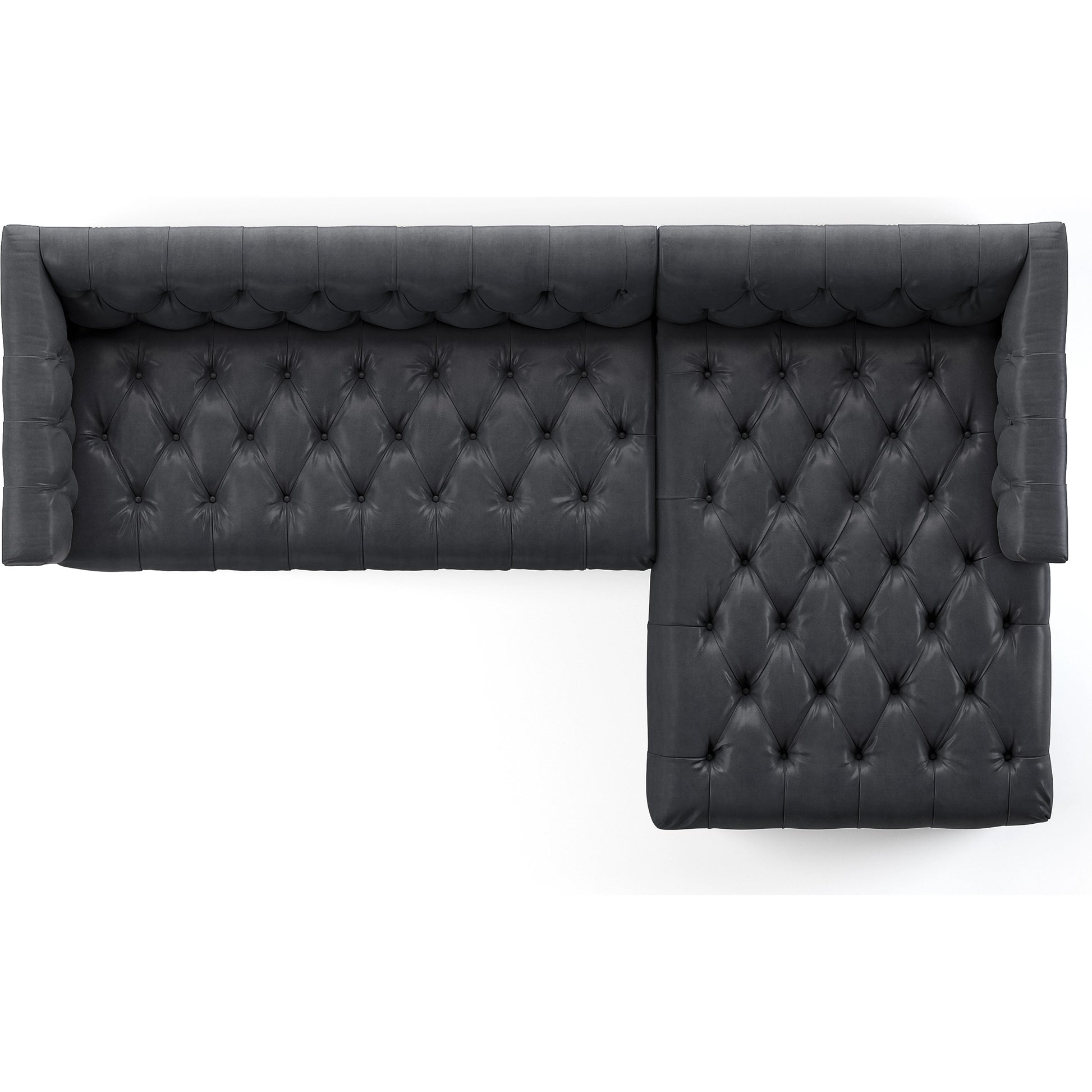 Maxx 2-Piece Sectional by Four Hands in sapphire birch. Made from 92% polyester, 5% cotton, 3% latex, solid parawood, iron in a modern style.