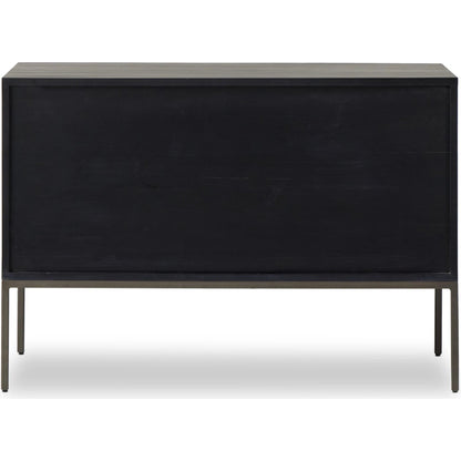 Trey Modular Wide Filing Cabinet by Four Hands. Made from solid poplar, top grain leather, iron in a modern style.