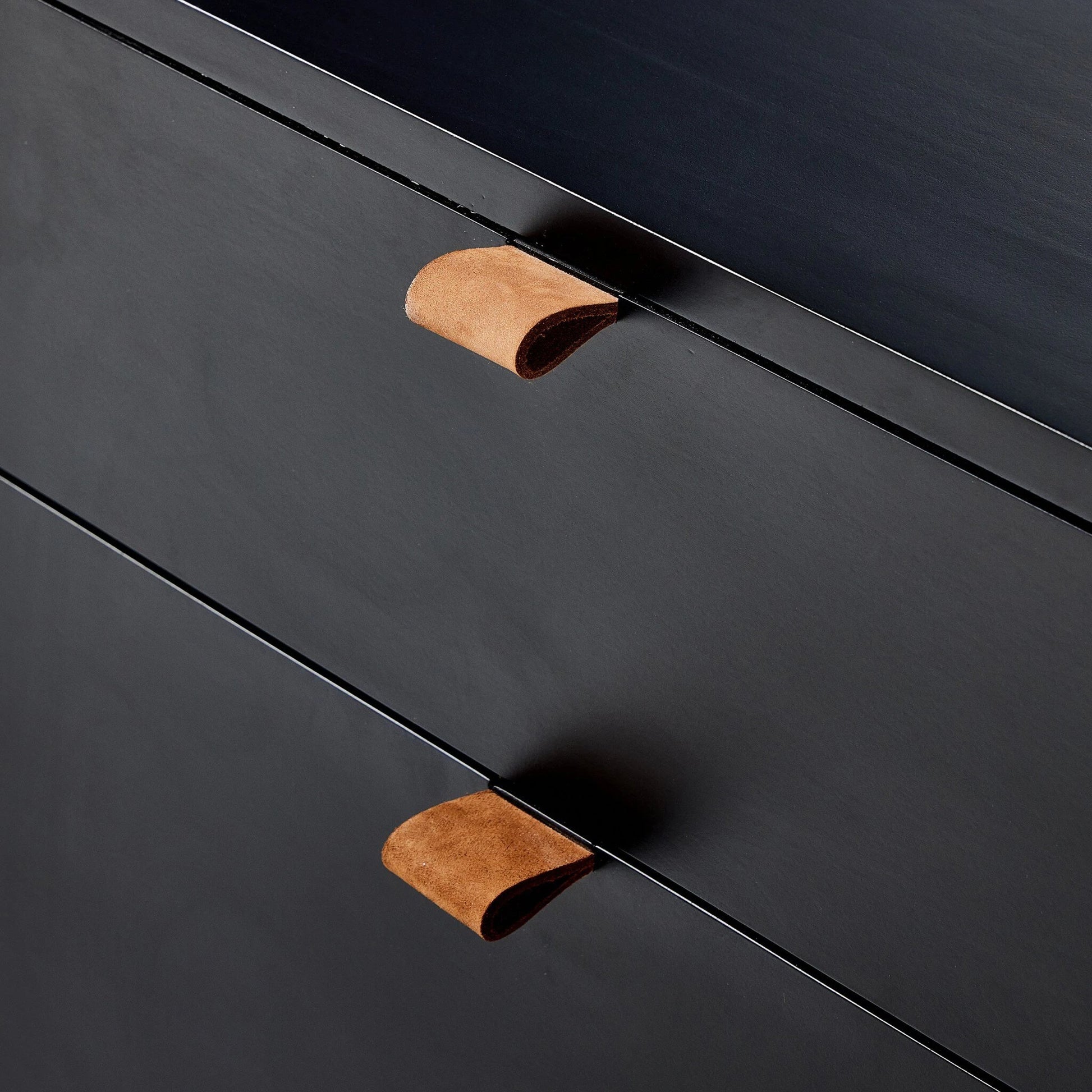 Trey Modular Wide Filing Cabinet by Four Hands. Made from solid poplar, top grain leather, iron in a modern style.