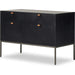 Trey Modular Wide Filing Cabinet by Four Hands. Made from solid poplar, top grain leather, iron in a modern style.