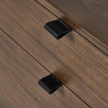 Trey Modular Wide Filing Cabinet by Four Hands. Made from solid poplar, top grain leather, iron in a modern style.