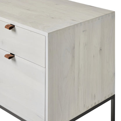 Trey Modular Wide Filing Cabinet by Four Hands. Made from solid poplar, top grain leather, iron in a modern style.