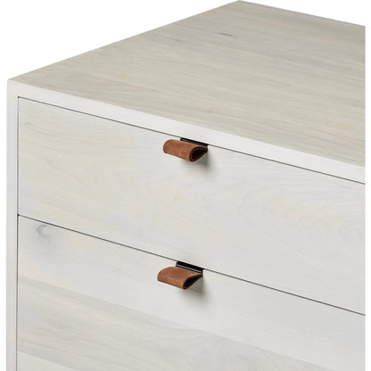 Trey Modular Wide Filing Cabinet by Four Hands. Made from solid poplar, top grain leather, iron in a modern style.
