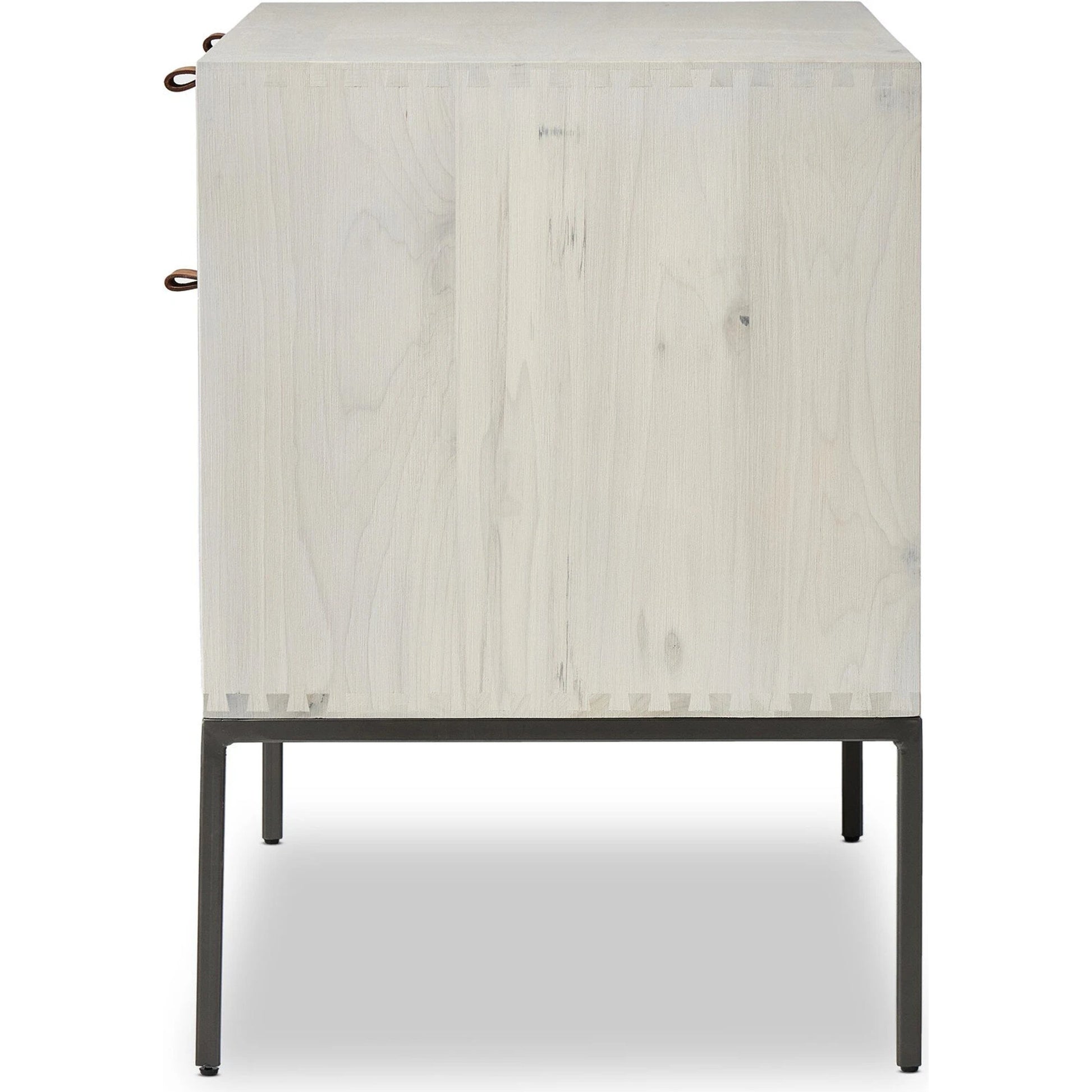 Trey Modular Wide Filing Cabinet by Four Hands. Made from solid poplar, top grain leather, iron in a modern style.