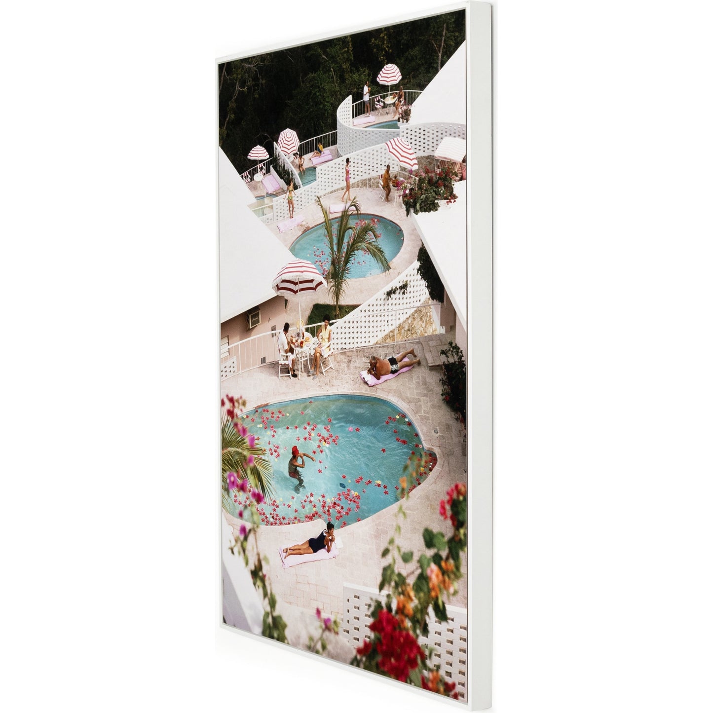 004 SI-1902836 | Additional Silo | Las Brisas Hotel by Slim Aarons by Four Hands. Made from white maple, gloss white chromaluxe in a coastal style.
