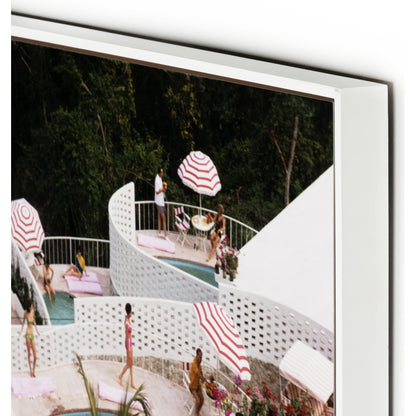 Las Brisas Hotel by Slim Aarons by Four Hands. Made from white maple, gloss white chromaluxe in a coastal style.