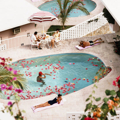 Las Brisas Hotel by Slim Aarons by Four Hands. Made from white maple, gloss white chromaluxe in a coastal style.