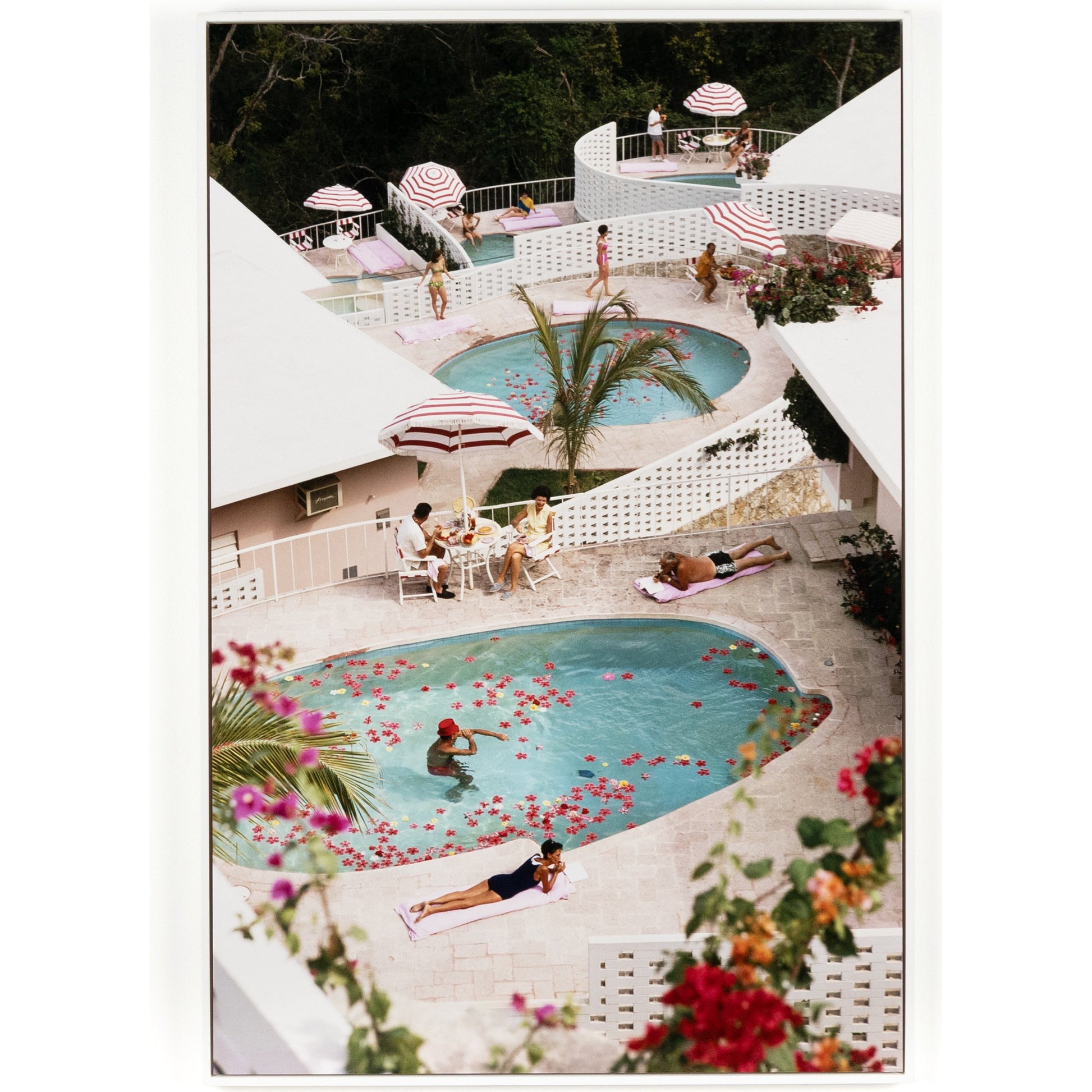 Las Brisas Hotel by Slim Aarons by Four Hands. Made from white maple, gloss white chromaluxe in a coastal style.