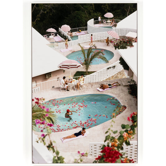 Las Brisas Hotel by Slim Aarons by Four Hands. Made from white maple, gloss white chromaluxe in a coastal style.
