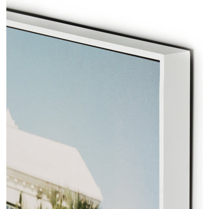 Bermudan Hostess by Slim Aarons by Four Hands. Made from white maple, gloss white chromaluxe in a transitional style.