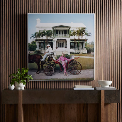 Bermudan Hostess by Slim Aarons by Four Hands. Made from white maple, gloss white chromaluxe in a transitional style.