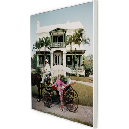 Bermudan Hostess by Slim Aarons by Four Hands. Made from white maple, gloss white chromaluxe in a transitional style.