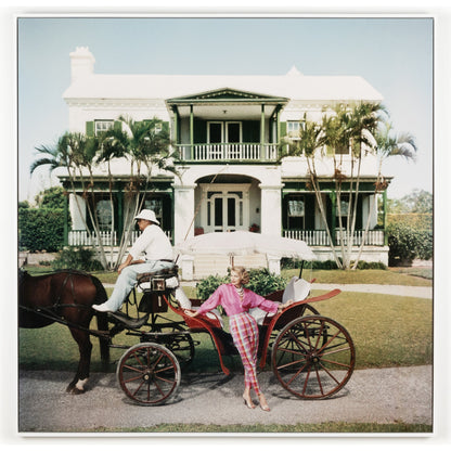 Bermudan Hostess by Slim Aarons by Four Hands. Made from white maple, gloss white chromaluxe in a transitional style.