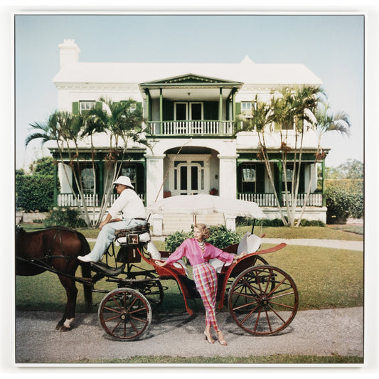 Bermudan Hostess by Slim Aarons by Four Hands. Made from white maple, gloss white chromaluxe in a transitional style.