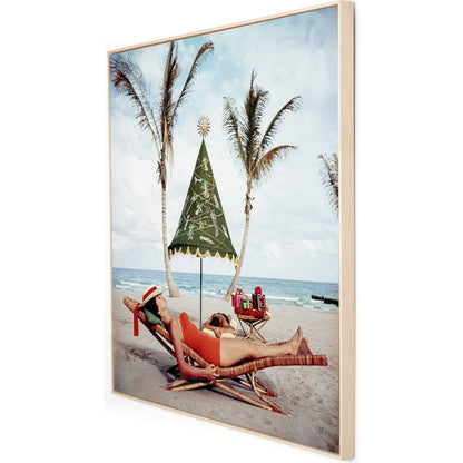 Palm Beach Idyll by Slim Aarons by Four Hands. Made from gloss white chromaluxe in a coastal style.