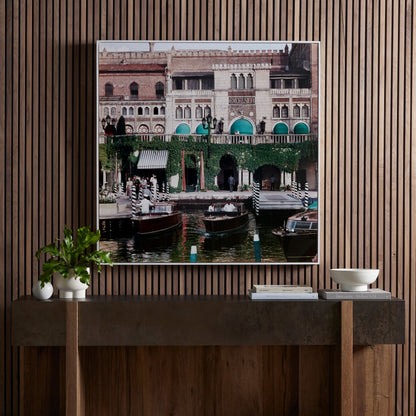 Westin Excelsior by Slim Aarons by Four Hands. Made from white maple, gloss white chromaluxe in a coastal style.