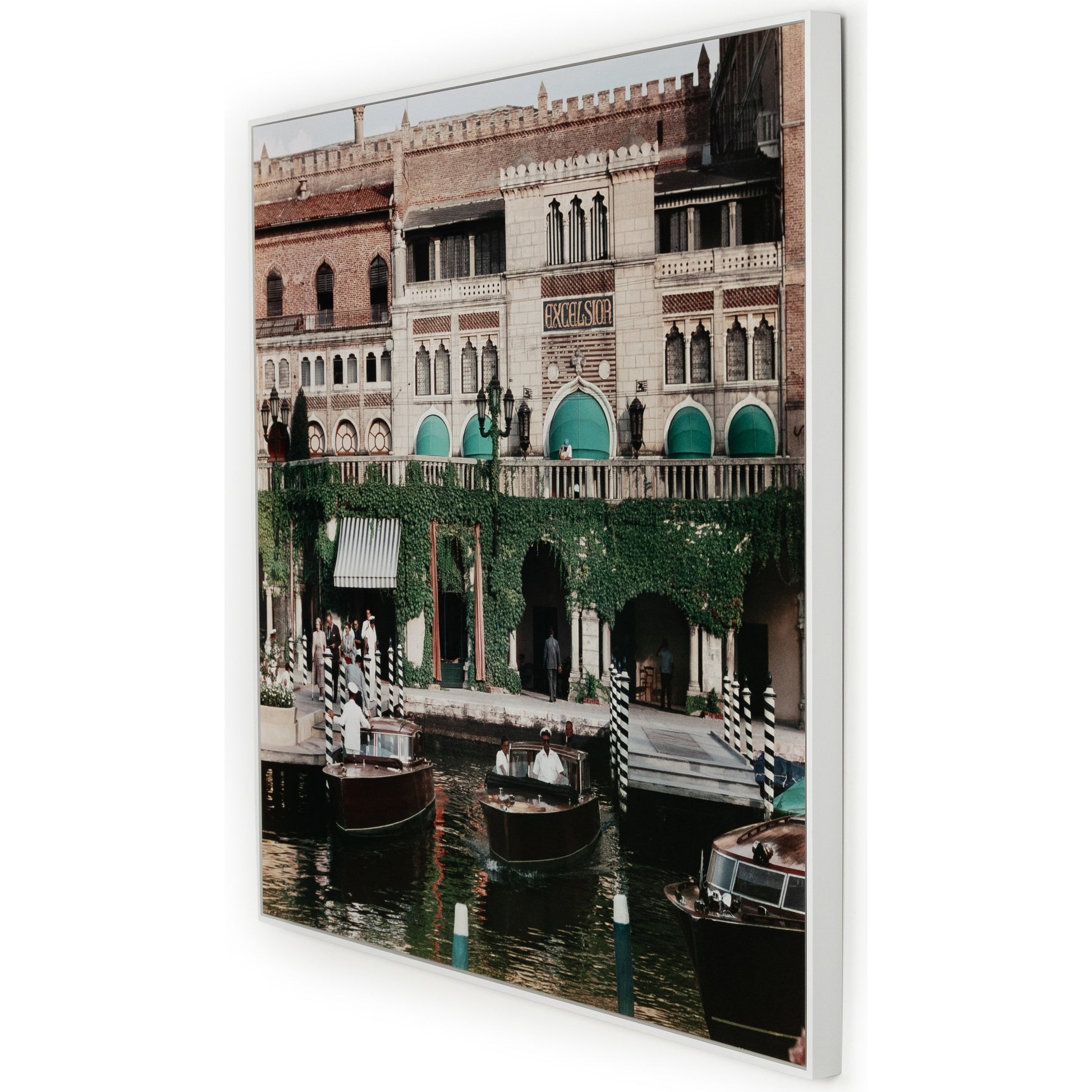 Westin Excelsior by Slim Aarons by Four Hands. Made from white maple, gloss white chromaluxe in a coastal style.