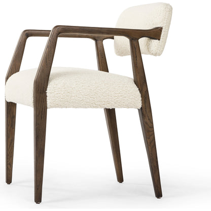 Tyler Dining Armchair by Four Hands. Made from 100% polyester, solid oak in a modern style.