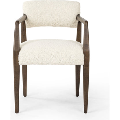 Tyler Dining Armchair by Four Hands. Made from 100% polyester, solid oak in a modern style.