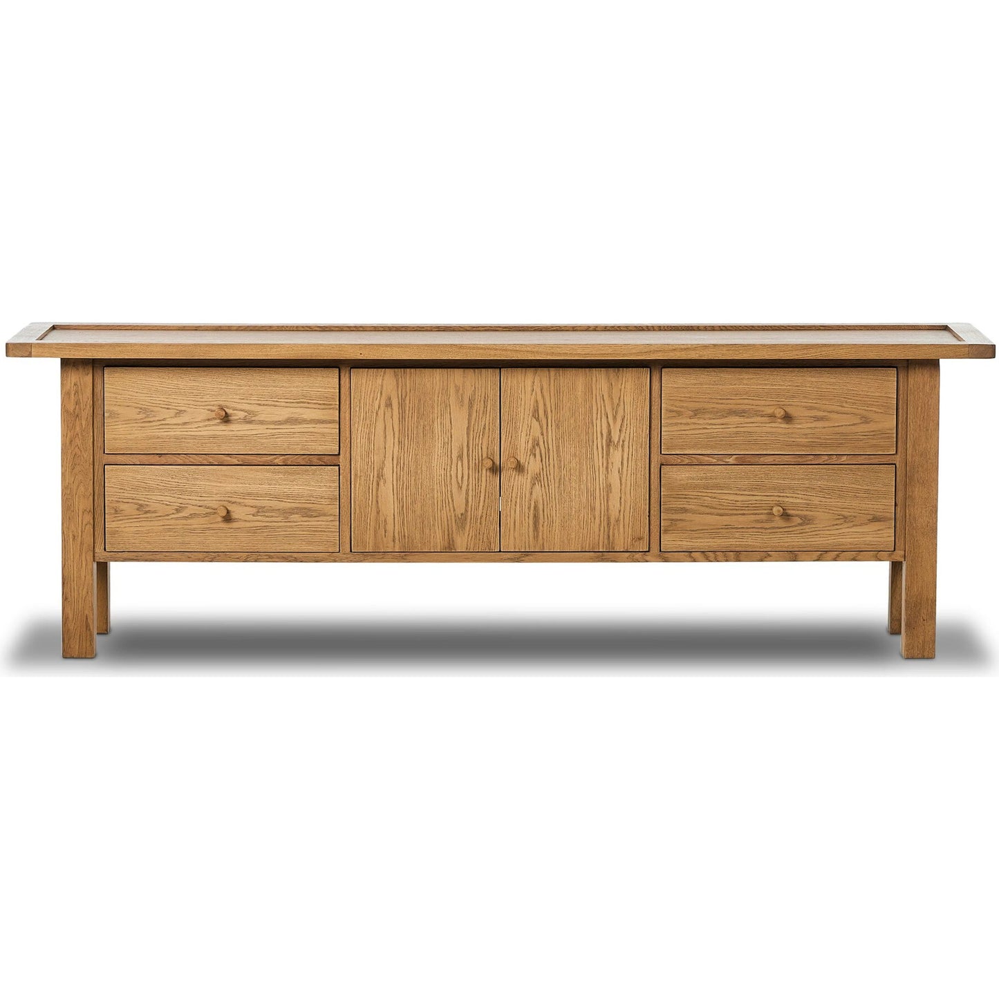 006 SI-2257085 | Additional Silo | Millbrook Media Console by Four Hands in natural light oak. Made from solid oak, oak veneer in a transitional style.