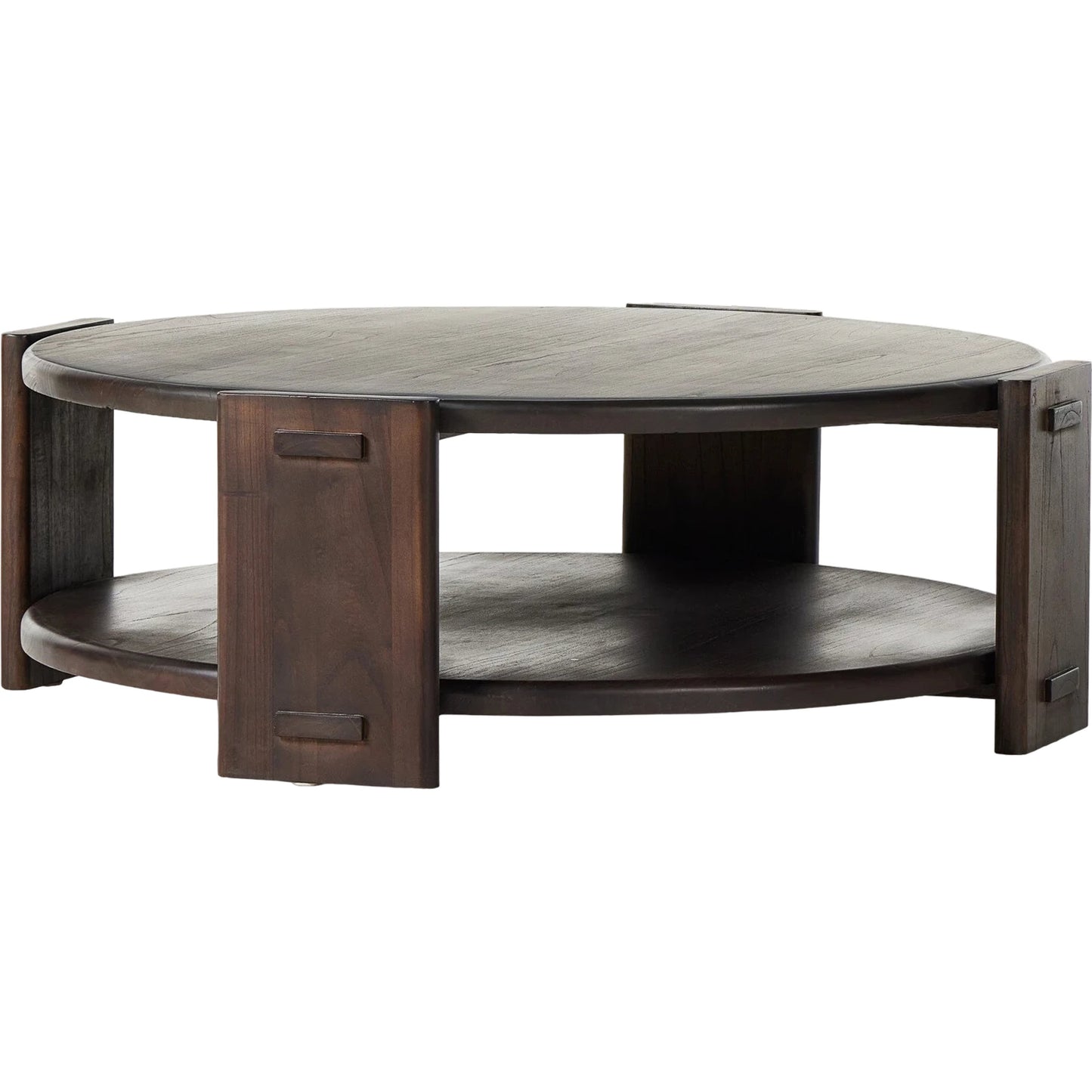 001 SI-2137673 | Primary Silo | Two Tier Coffee Table by Four Hands in matte brown neem. Made from solid neem wood in a modern style.