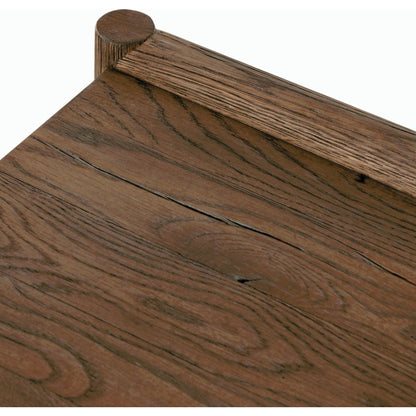 Glenview Coffee Table by Four Hands in weathered oak. Made from solid oak, thick oak veneer, engineered hardwood in a modern style.