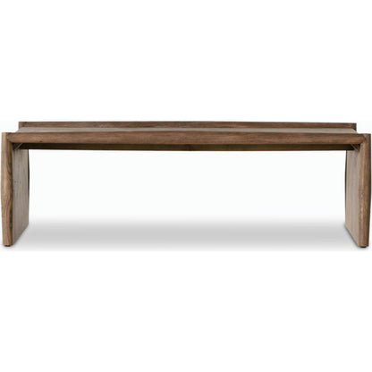 Glenview Coffee Table by Four Hands in weathered oak. Made from solid oak, thick oak veneer, engineered hardwood in a modern style.