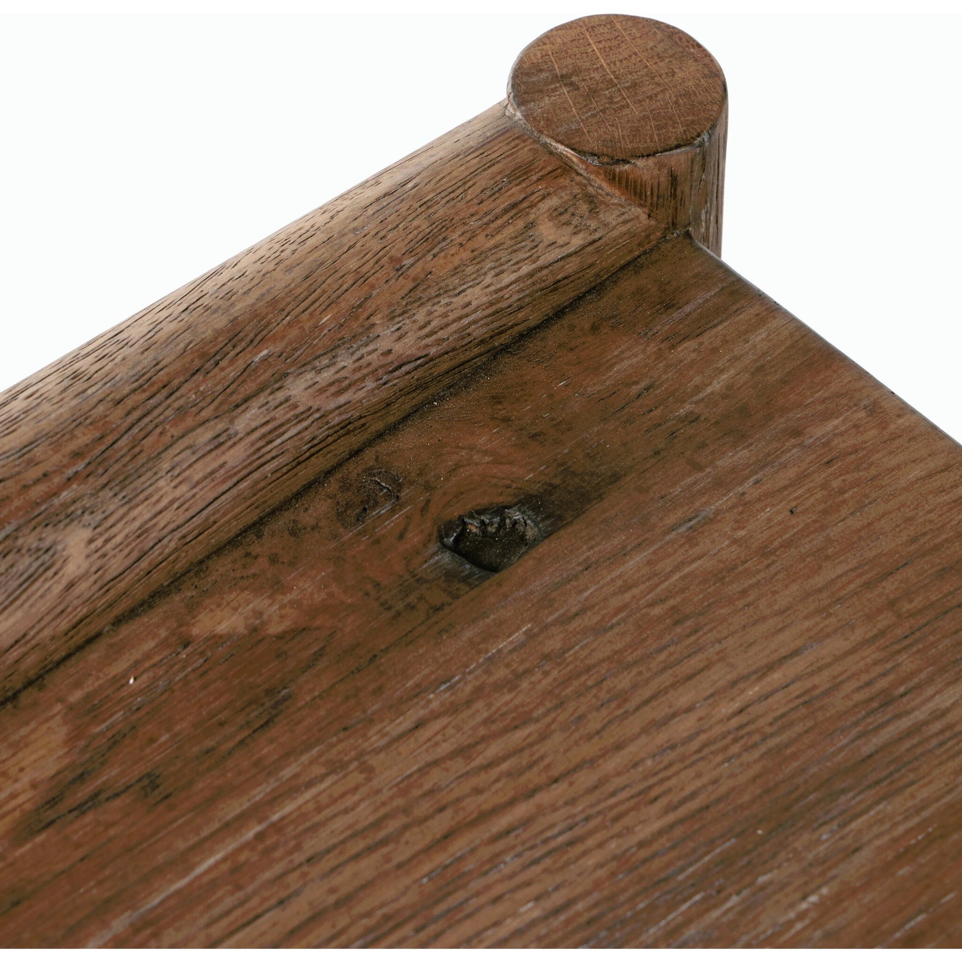 Glenview End Table by Four Hands in weathered oak. Made from solid oak, thick oak veneer, engineered hardwood in a modern style.