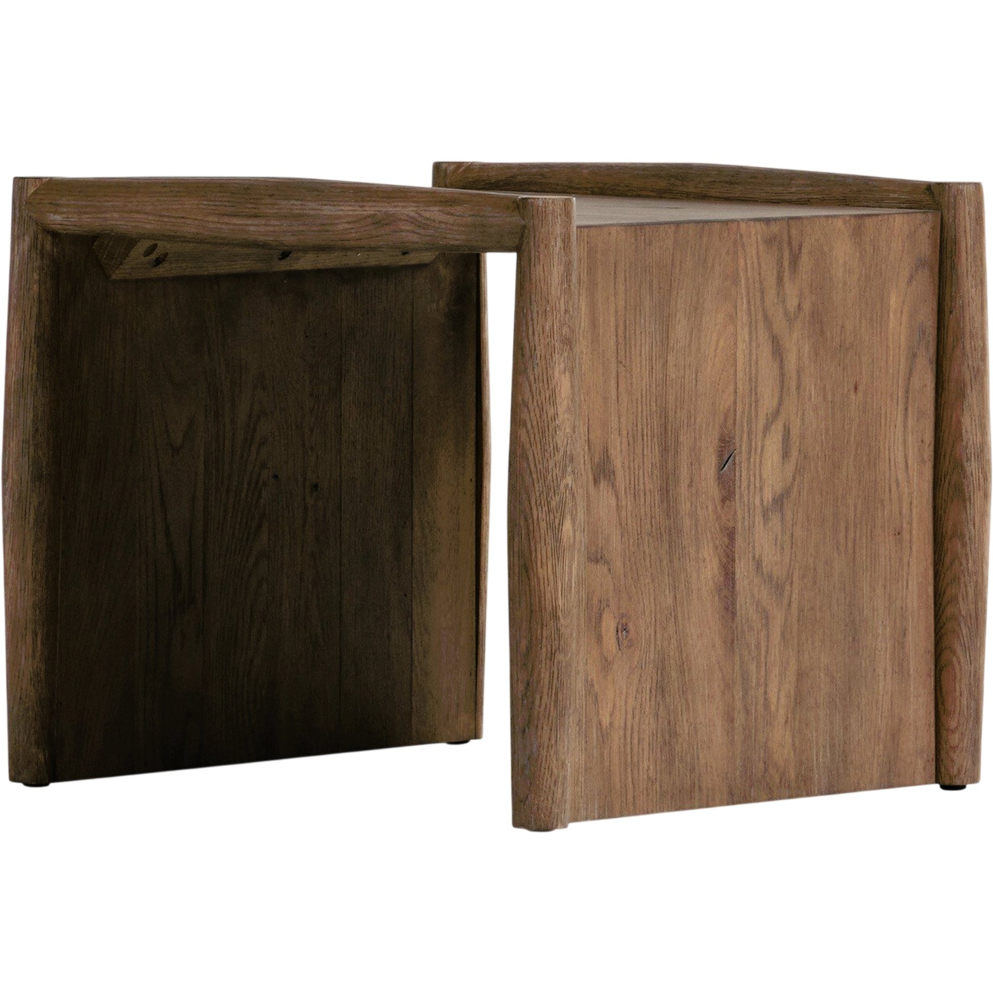 Glenview End Table by Four Hands in weathered oak. Made from unique in a modern style.