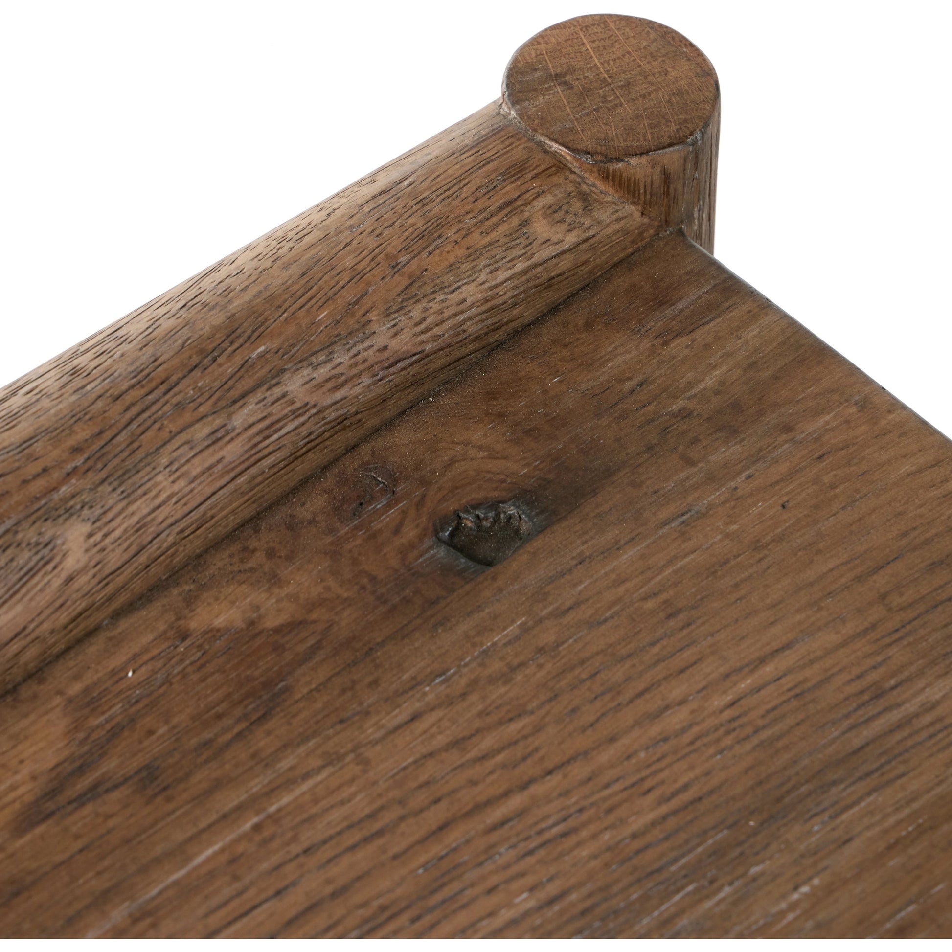 Glenview End Table by Four Hands in weathered oak. Made from solid oak, thick oak veneer, engineered hardwood in a modern style.
