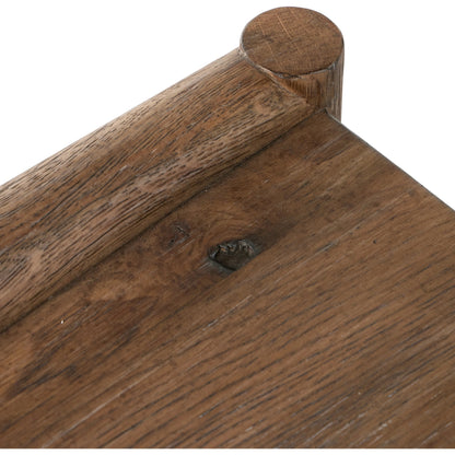 Glenview End Table by Four Hands in weathered oak. Made from solid oak, thick oak veneer, engineered hardwood in a modern style.