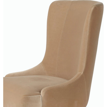 Edward Dining Chair by Four Hands in surrey taupe. Made from 76.8% cotton, 23.2% polyester, solid nettlewood, 100% polyester in a modern style.