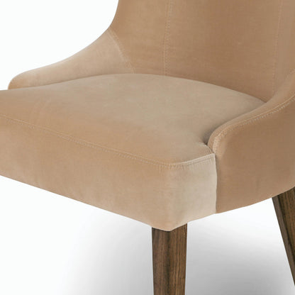 Edward Dining Chair by Four Hands in surrey taupe. Made from 76.8% cotton, 23.2% polyester, solid nettlewood, 100% polyester in a modern style.