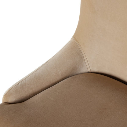 Edward Dining Chair by Four Hands in surrey taupe. Made from 76.8% cotton, 23.2% polyester, solid nettlewood, 100% polyester in a modern style.