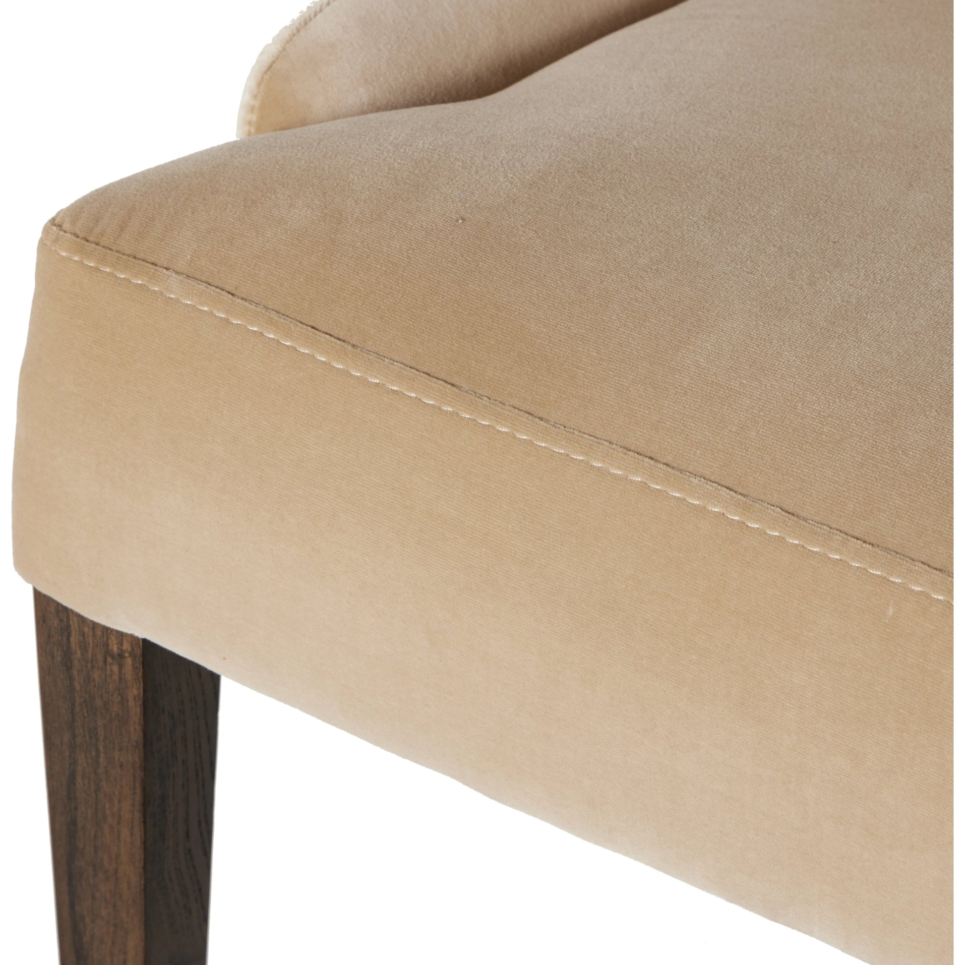 Edward Dining Chair by Four Hands in surrey taupe. Made from 76.8% cotton, 23.2% polyester, solid nettlewood, 100% polyester in a modern style.