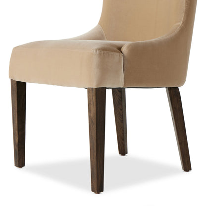 Edward Dining Chair by Four Hands in surrey taupe. Made from 76.8% cotton, 23.2% polyester, solid nettlewood, 100% polyester in a modern style.