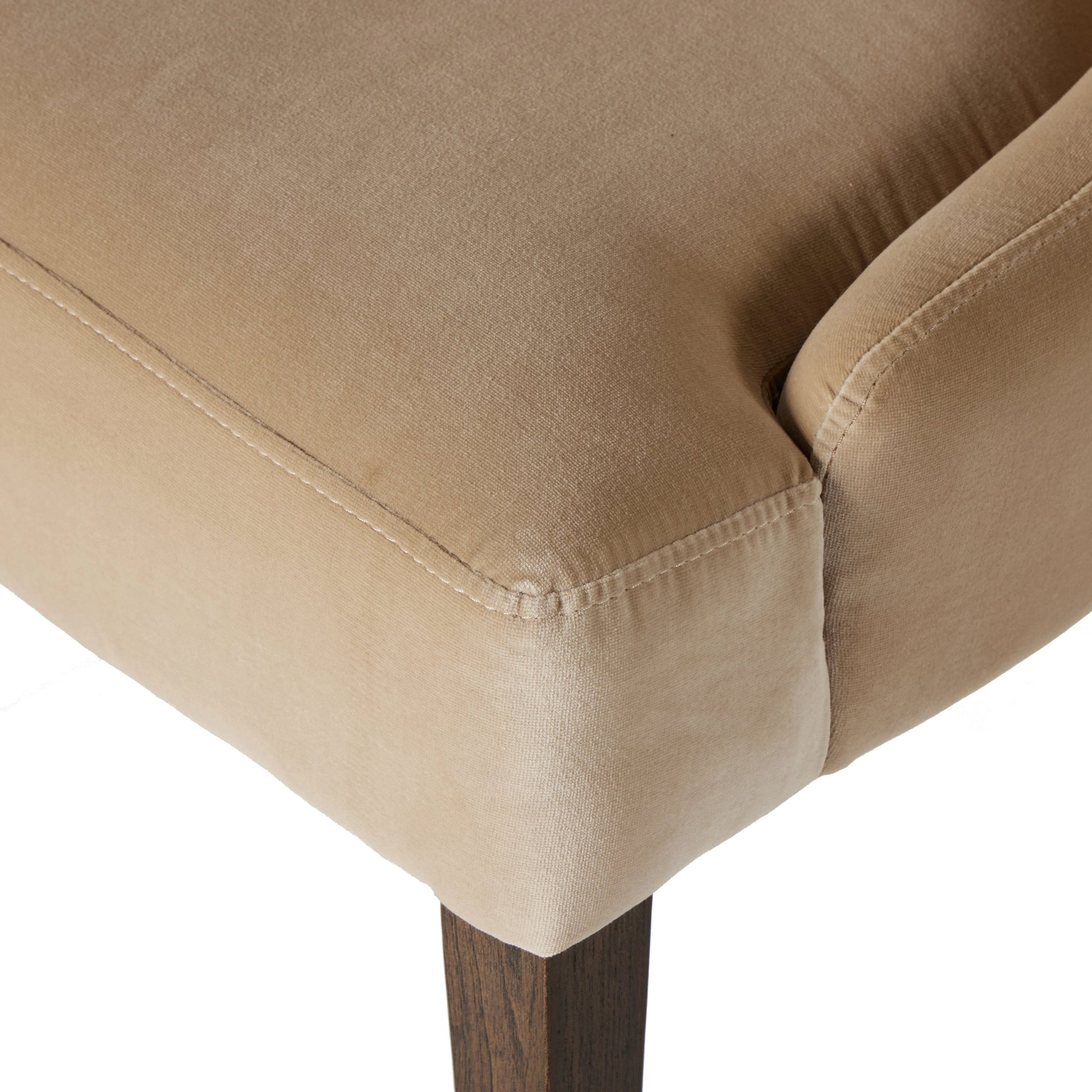 Edward Dining Chair by Four Hands in surrey taupe. Made from 76.8% cotton, 23.2% polyester, solid nettlewood, 100% polyester in a modern style.