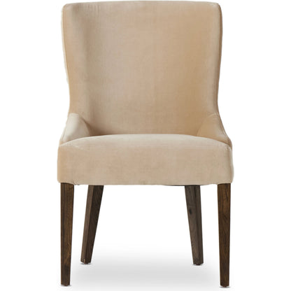 Edward Dining Chair by Four Hands in surrey taupe. Made from 76.8% cotton, 23.2% polyester, solid nettlewood, 100% polyester in a modern style.