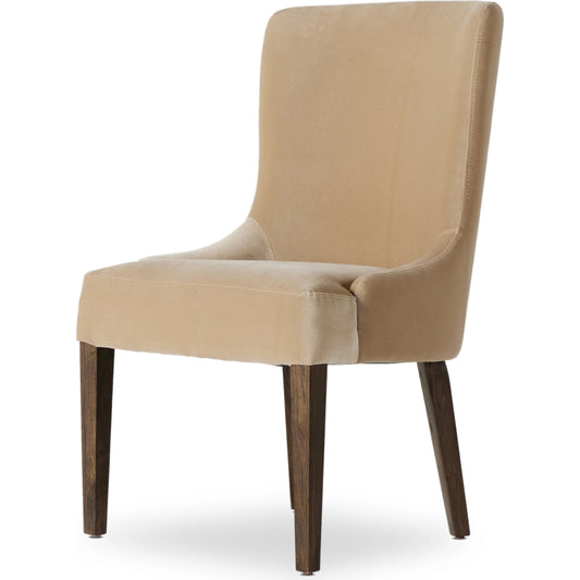 Edward Dining Chair by Four Hands in surrey taupe. Made from 76.8% cotton, 23.2% polyester, solid nettlewood, 100% polyester in a modern style.