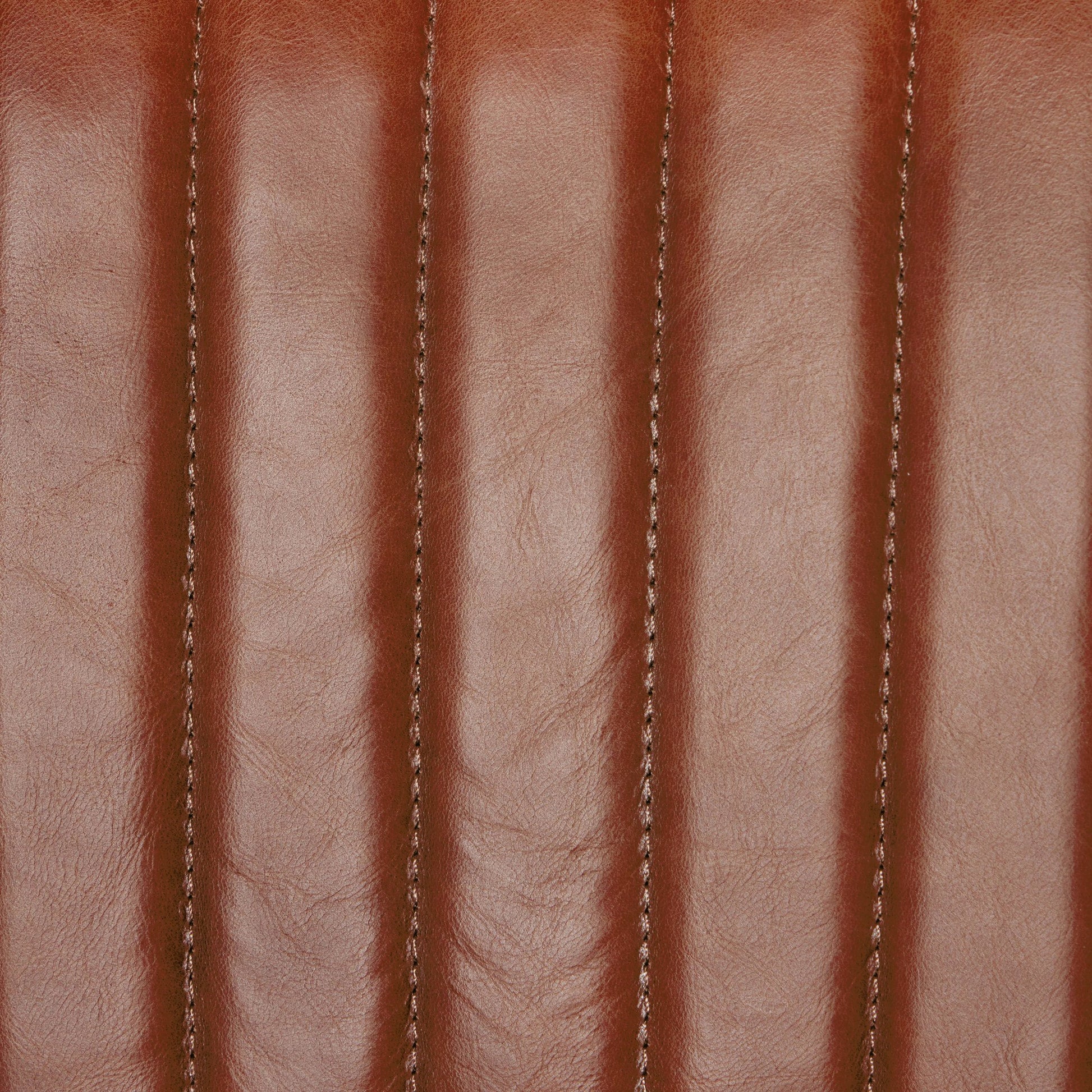 Alice Counter Stool by Four Hands in chestnut. Made from top grain leather, solid beech, 100% polyester in a modern style.