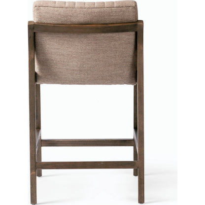 Alice Counter Stool by Four Hands in chestnut. Made from top grain leather, solid beech, 100% polyester in a modern style.