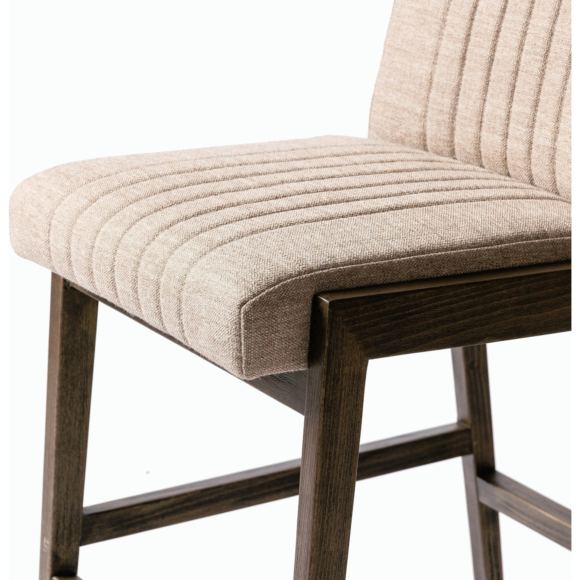 Alice Counter Stool by Four Hands in chestnut. Made from top grain leather, solid beech, 100% polyester in a modern style.