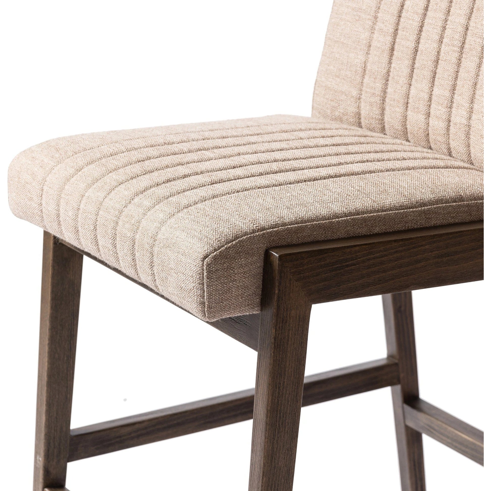 Alice Counter Stool by Four Hands in chestnut. Made from top grain leather, solid beech, 100% polyester in a modern style.