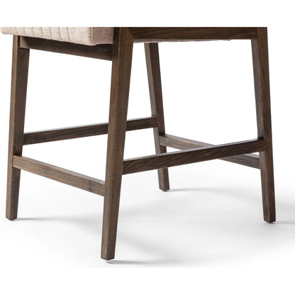 Alice Counter Stool by Four Hands in chestnut. Made from top grain leather, solid beech, 100% polyester in a modern style.