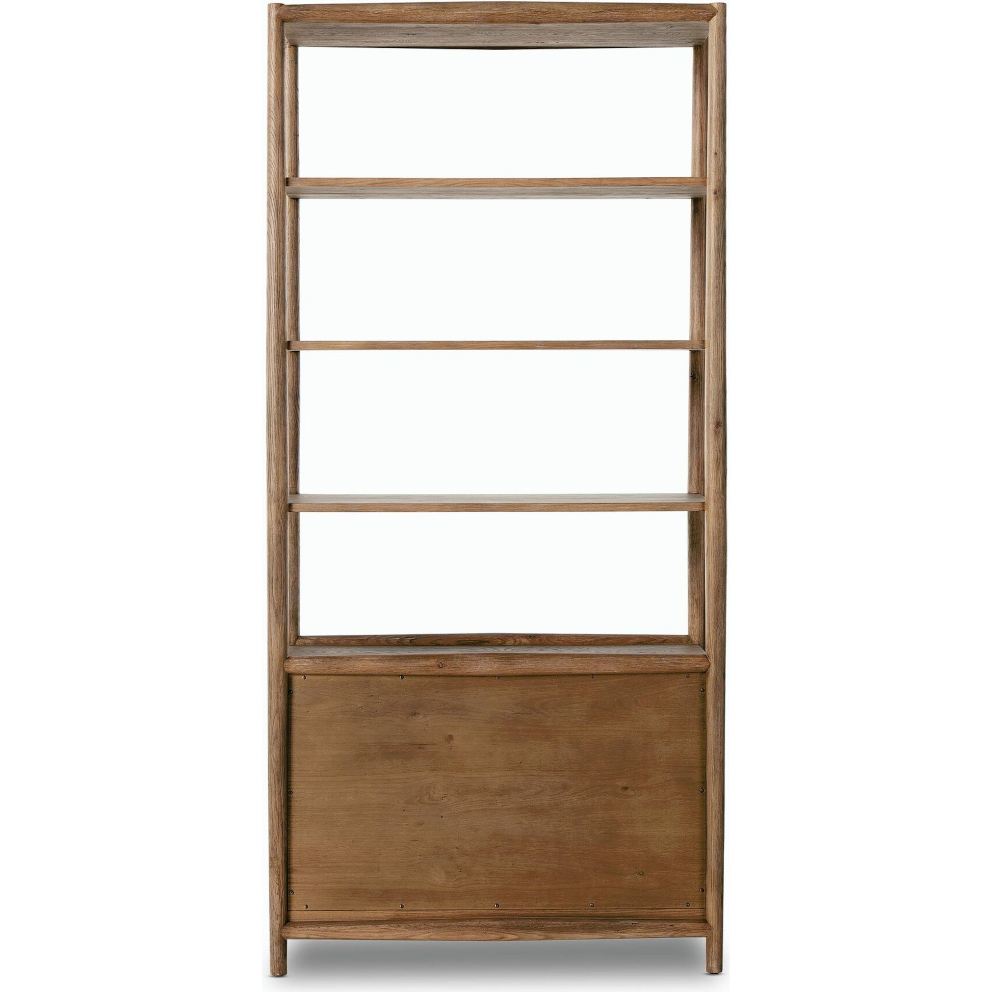 Glenview Bookcase by Four Hands in weathered oak. Made from solid oak, thick oak veneer in a modern style.