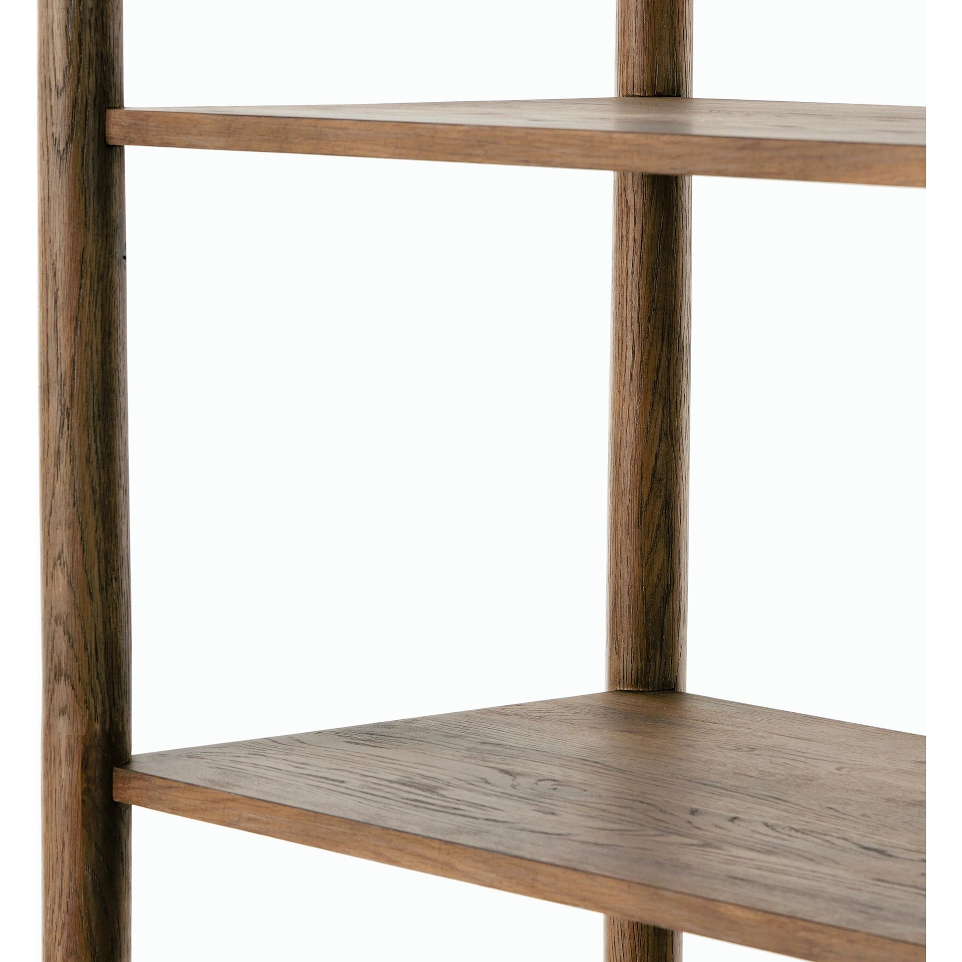 Glenview Bookcase by Four Hands in weathered oak. Made from solid oak, thick oak veneer in a modern style.