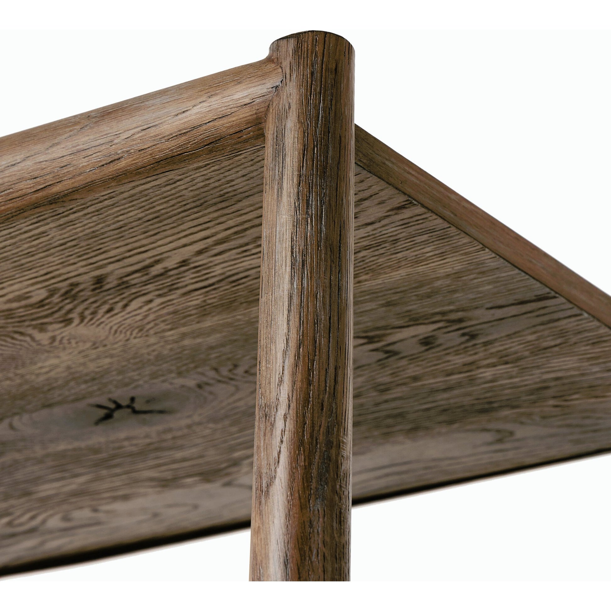 Glenview Bookcase by Four Hands in weathered oak. Made from solid oak, thick oak veneer in a modern style.