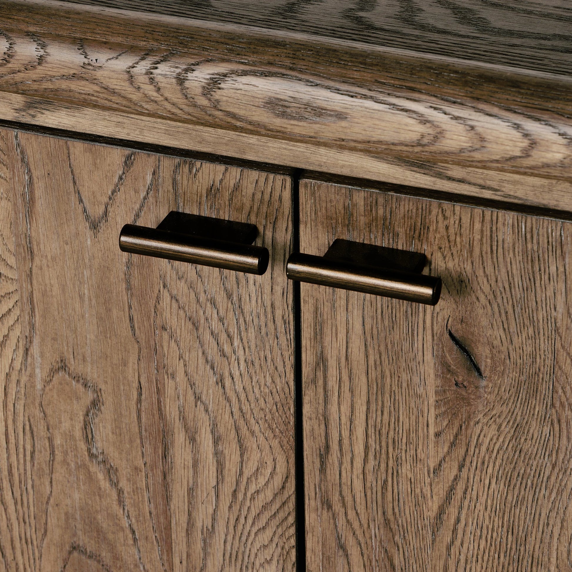 Glenview Bookcase by Four Hands in weathered oak. Made from solid oak, thick oak veneer in a modern style.