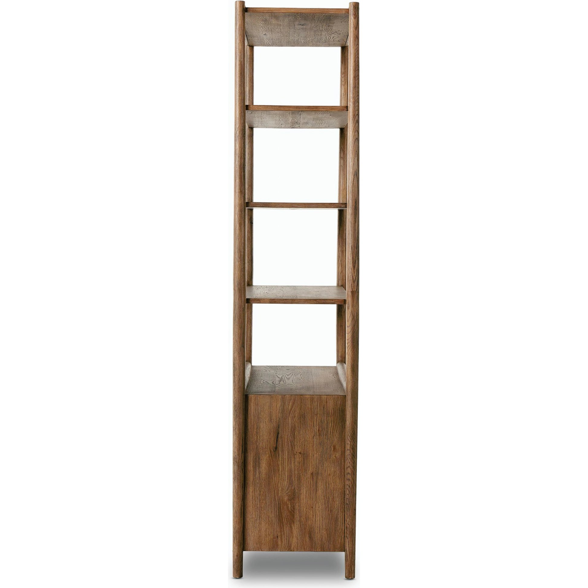 Glenview Bookcase by Four Hands in weathered oak. Made from solid oak, thick oak veneer in a modern style.