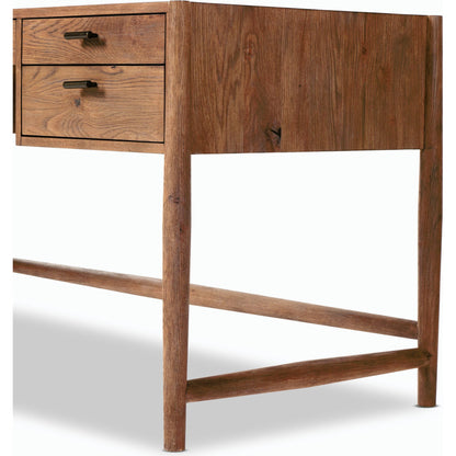 Glenview Desk by Four Hands in weathered oak. Made from solid oak, thick oak veneer in a modern style.